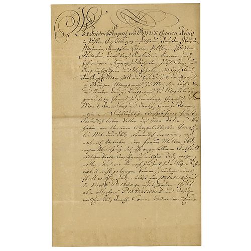 Augustus II the Strong Letter Signed