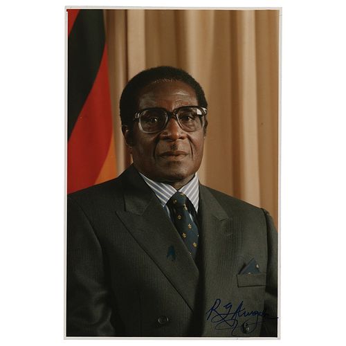 Robert Mugabe Signed Photograph