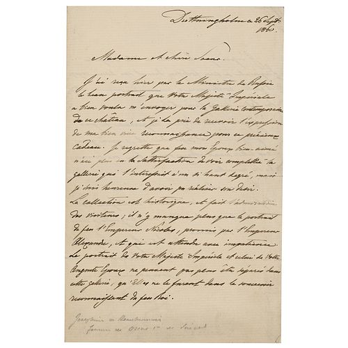 Josephine of Leuchtenberg Autograph Letter Signed