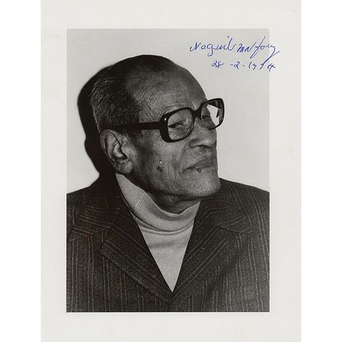 Naguib Mahfouz Signed Photograph