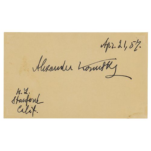 Alexander Kerensky Signature