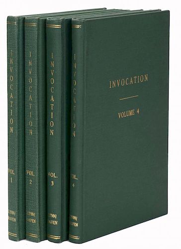 Invocation. Tony Raven (Bob Lynn). V1 N1 (Jul. 1974) _ N16 (Apr. 1978). Complete File. One of five s