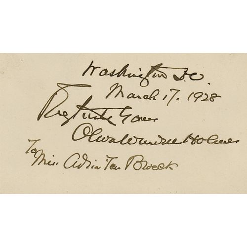 Oliver Wendell Holmes, Jr. Signature