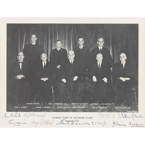 Warren Court Signed Photograph