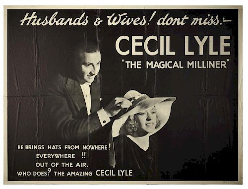 Lyle, Cecil. Husbands & Wives DonНt Miss: Cecil Lyle. сThe Magical Milliner.о Great Britain, ca. 194