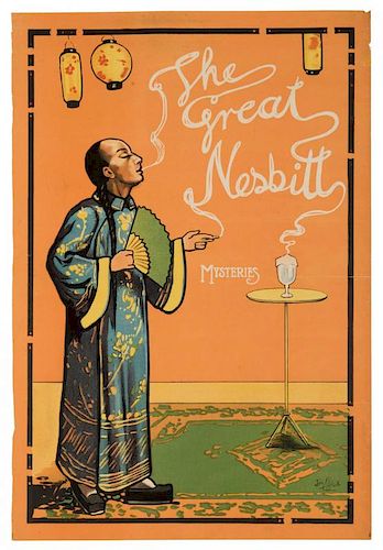 Nesbitt. The Great Nesbitt Mysteries. Smoke letters. [London, ca. 1920]. Nesbitt, in Chinese costume