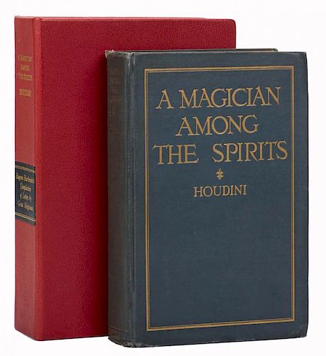 Houdini, Harry. A Magician Among the Spirits. New York: Harper & Bros., 1924. First Edition. Blue cl