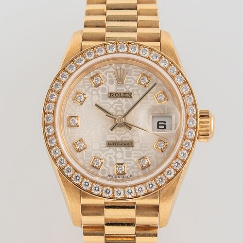 Rolex 18kt Gold and Diamond Datejust Reference 2078 Wristwatch