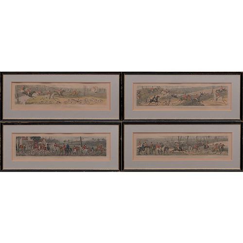 A Group of Four 'Leicestershire Cover' Engravings by A. Tallberg after Henry Alken, c. 1820s,
