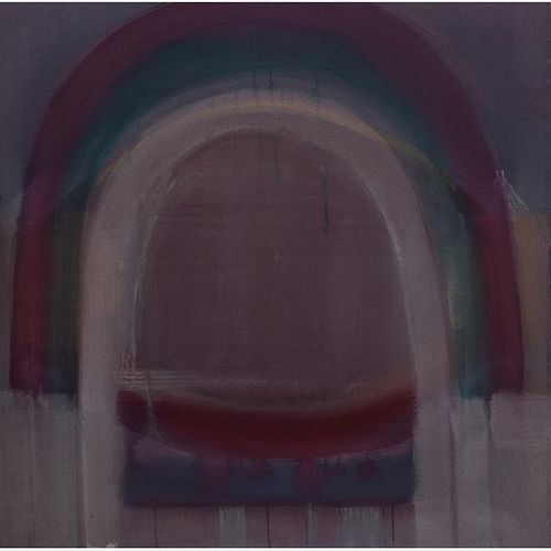 Denise Martin (20th Century) Arch V (Blue Distance), Polymer on canvas,