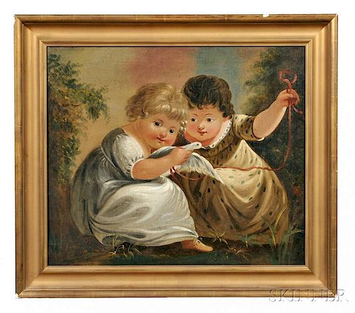 William Matthew Prior (Massachusetts, 1806-1873)      Portrait of Two Children with a Dove.
