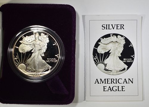1986-S PROOF AMERICAN SILVER EAGE IN OGP