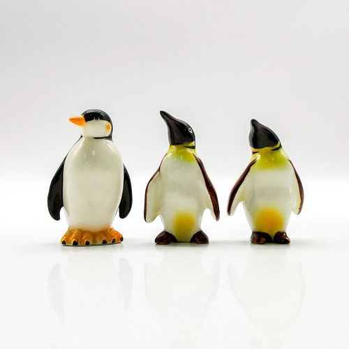 3 Vintage English Ceramic Miniature Figurines Penguins