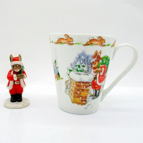 Royal Doulton Bunnykins Figurine & Mug Set, Merry Christmas