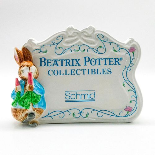 Vintage Schmid Pottery Beatrix Peter Rabbit Advertising Sign