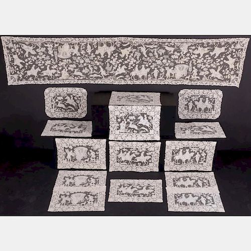 A Miscellaneous Collection of Pictorial Lace, 20th Century.