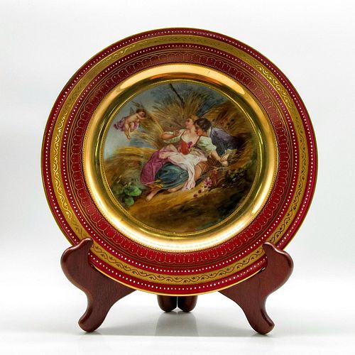 Antique Royal Vienna "Messenger Of Love" Charger Plate