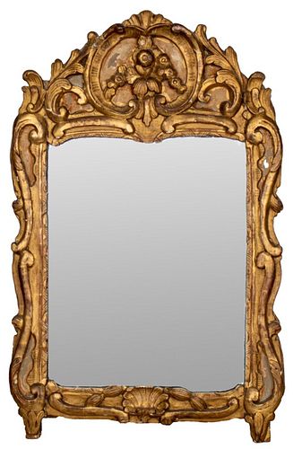 Rococo Giltwood Mirror, 18th Century