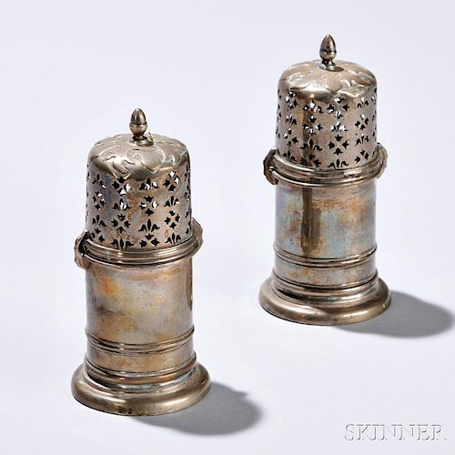 Two English Sterling Silver Casters