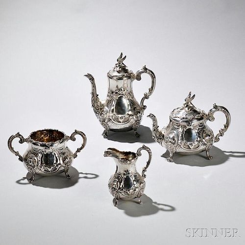 Four-piece Victorian Sterling Silver Tea and Coffee Service