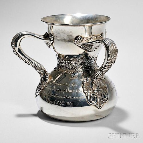 Tiffany & Co. Sterling Silver Three-handled Presentation Loving Cup