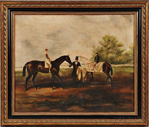 British School, 19th Century      Gentleman with Two Race Horses