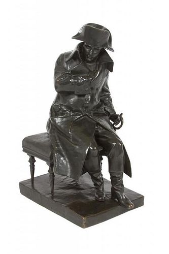 * An Italian Bronze Figure of Napoleon Height 21 inches.