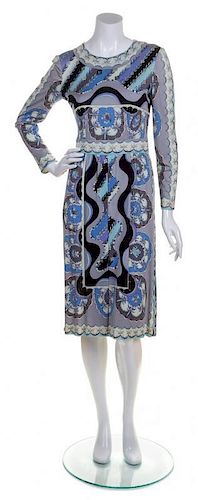 A Pucci Aqua Print Dress, Size 10.