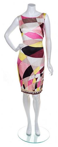 * A Pucci Silk Print Sleeveless Dress, Size 10.