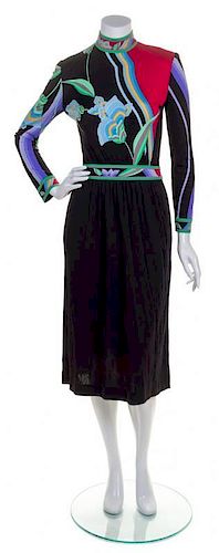 A Leonard Multicolor Mock Turtleneck Dress,
