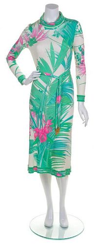A Leonard Multicolor Silk Floral Dress,