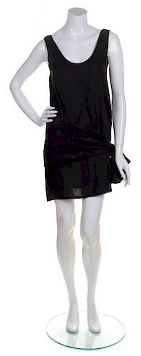 A Gianfranco Ferre Black Linen Dress,