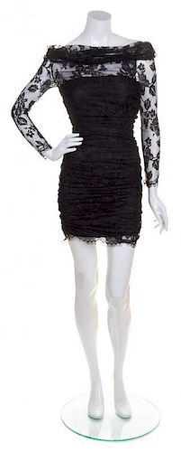 A Black Lace Cocktail Dress,