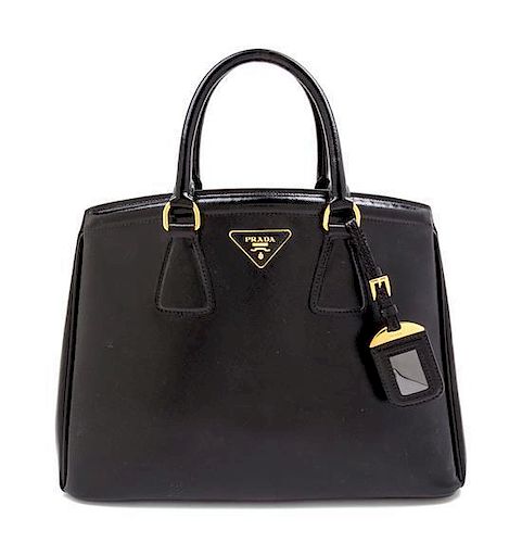 * A Prada Black Saffiano Lux Tote Bag, 14" x 10"x 5".
