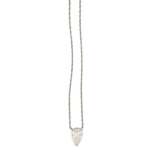 PEAR SHAPED DIAMOND SOLITAIRE NECKLACE