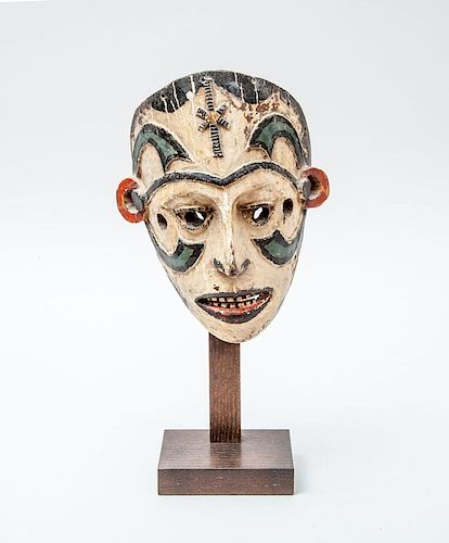 IGBO, CARVED AND PAINTED WOOD, MAIDEN MASK, NIGERIA