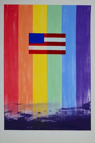 ROSS BLECKNER (b. 1949): GAY FLAG; AND GAY FLAG