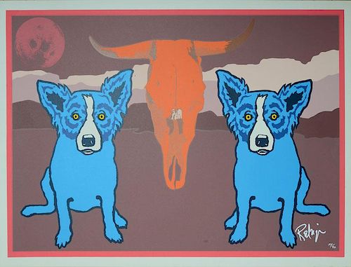 GEORGE RODRIGUE (1944-2013): DESERT BLUE DOG