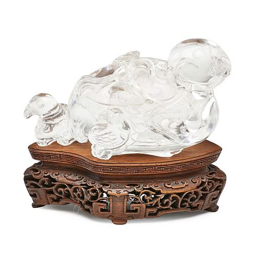 CARVED ROCK CRYSTAL QUAIL