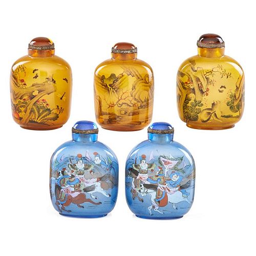 CHINESE REVERSE-PAINTED SNUFF BOTTLES