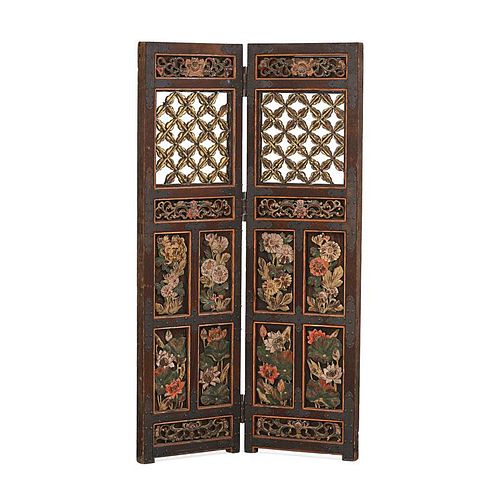 INDONESIAN CARVED WOOD SCREEN