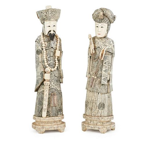 PAIR OF CHINESE STATUES