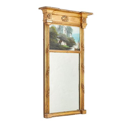 FEDERAL GILTWOOD AND EGLOMISE PIER MIRROR