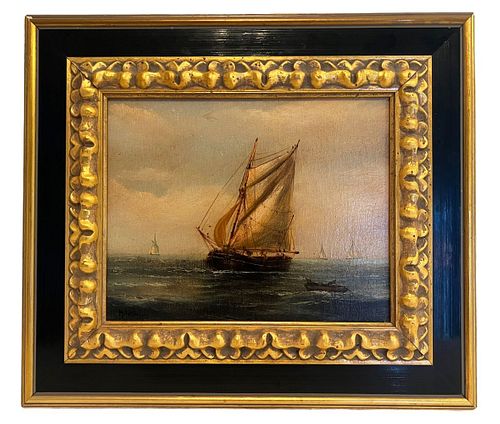 Early 20th C. European Seascape Oil Painting