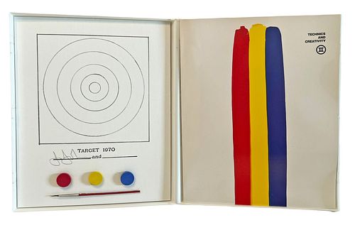 Jasper Johns "Target, 1970" Lithograph In Colors