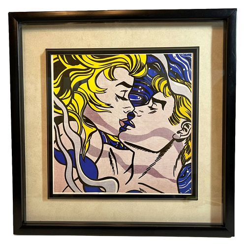 Roy Lichtenstein "Kissing" Offset Color Lithograph
