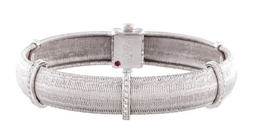 Roberto Coin 18K Silk Woven Diamond Bracelet