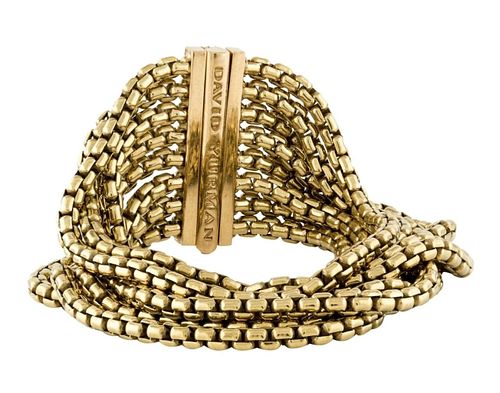 David Yurman 18K Eight Row Box Chain Bracelet