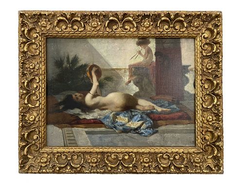 Simonetti "The Harem Girl" 19th C. Oil Painting
