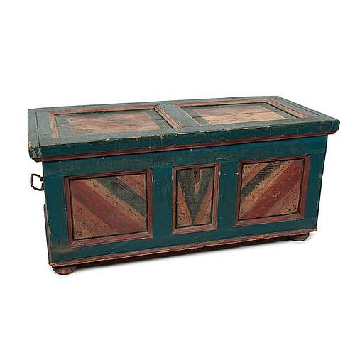 Painted Blanket Chest Dated 1784 